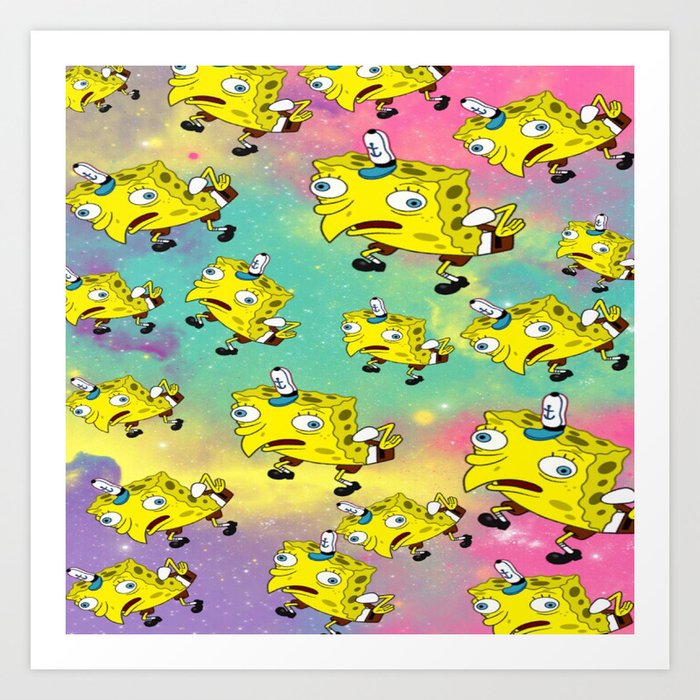 Meme Spongebob Art Print By Alexisrunnion Society6