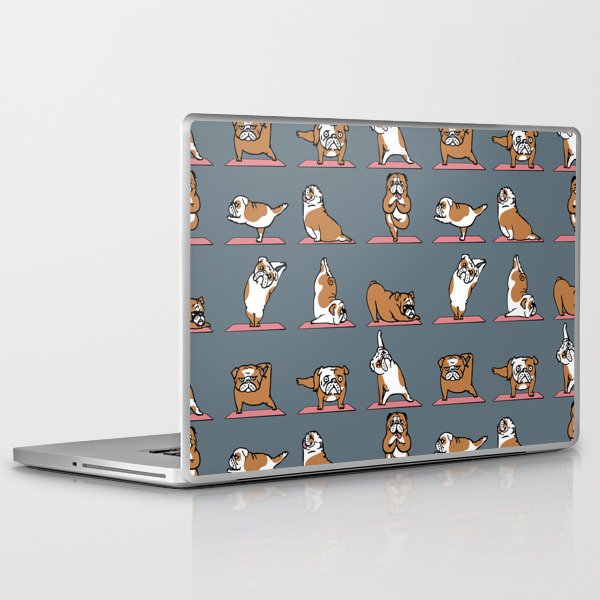 English Bulldog Yoga Laptop & iPad Skin