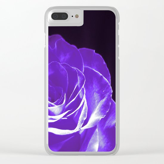 Colours Rose W Clear iPhone Case