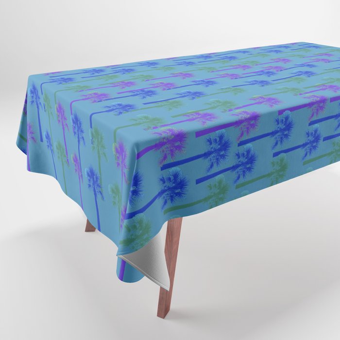 Neon Palm Trees Tablecloth