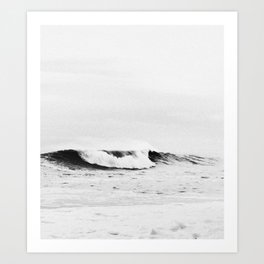 Minimalist Black and White Ocean Wave Photograph Art Print