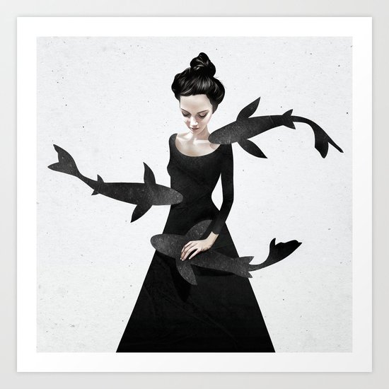 News from afar Art Print