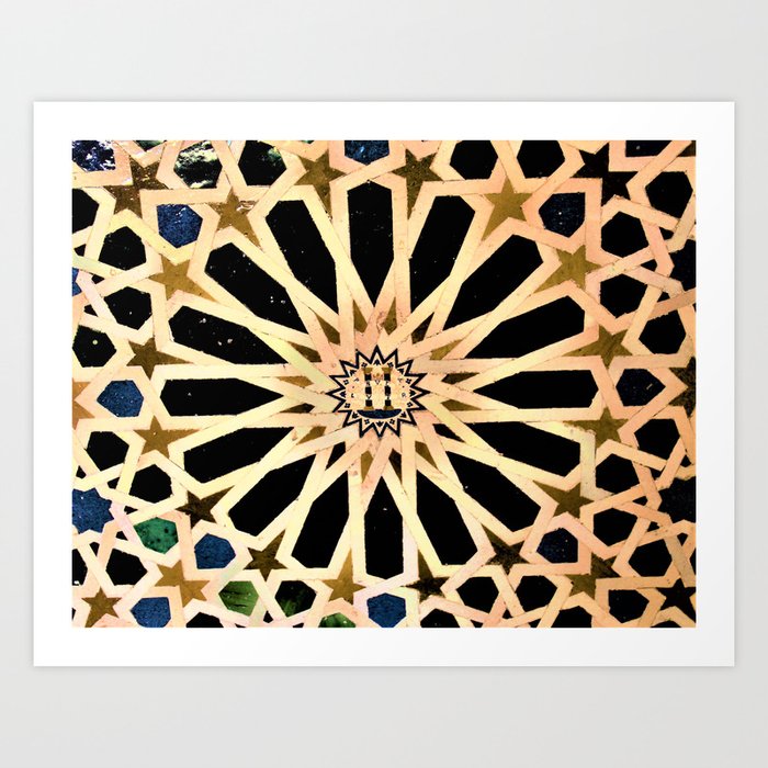 Azulejo de La Alhambra Art Print