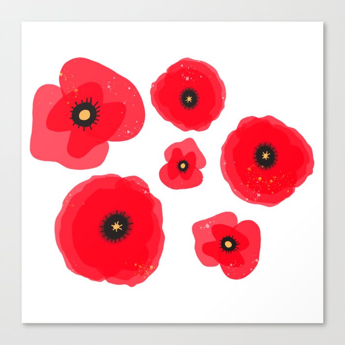 Poppies in Bloom Canvas Print