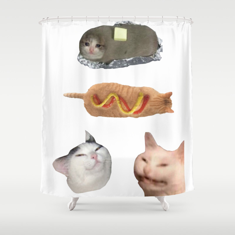 Dank Cat Memes Shower Curtain By Mch Home Stickers Shop Society6
