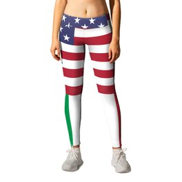 American Flag With Italian Flag Italy T-Shirt Italian Flag American Flag Leggings | Ocean, Italy, Buildings, Flag, Acrylic, Classicalart, Vibrant, Gondola, Classicart, Veniceitalyart 