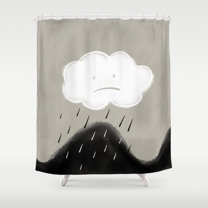 Partly Cloudy Shower Curtain