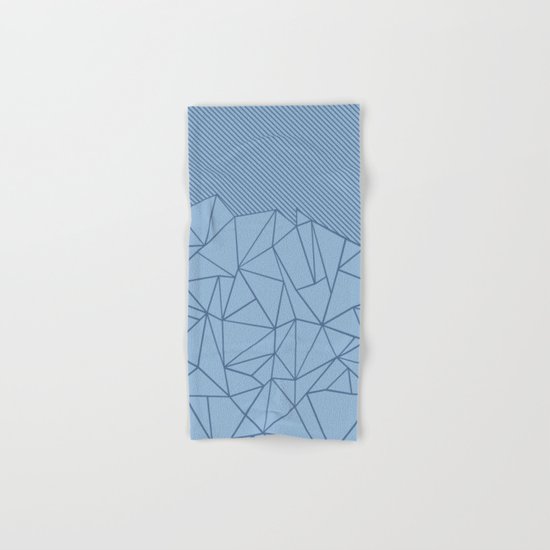 Ab Lines 45 Blues Hand & Bath Towel