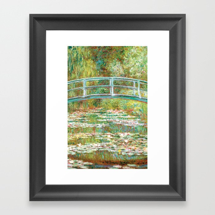 Waterloo Bridge, Water Lilies, Monet Framed Art Print