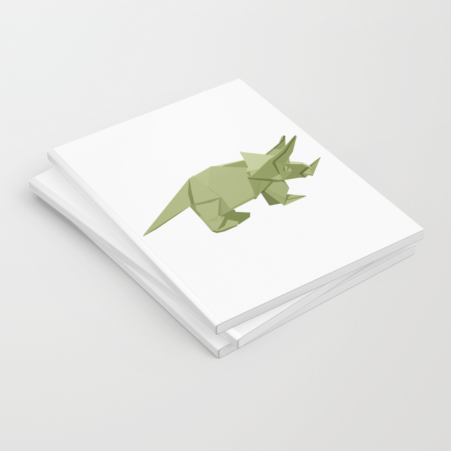 Origami Triceratops Notebook by Origamistas | Society6