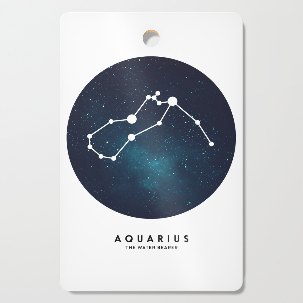 Aquarius - Star Constellation Art Print Cutting Board by fabledcreative