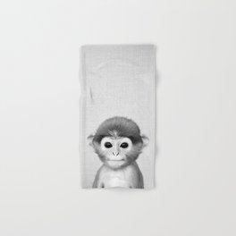 Baby Monkey - Black & White Hand & Bath Towel