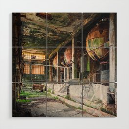 Abandoned Paper Mill in Decay Wood Wall Art