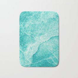 Ice Marble, Frozen Marble, Turquoise Texture, Modern Marble Print, Luxury Geometric Art, Minimal Scandinavian Abstract Pattern Bath Mat