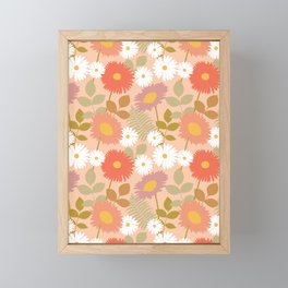 Summer Bold Flowers Framed Mini Art Print