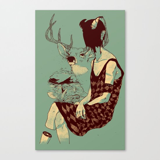 Fragmented Beauty Canvas Print