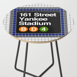 subway yankee stadium sign Side Table