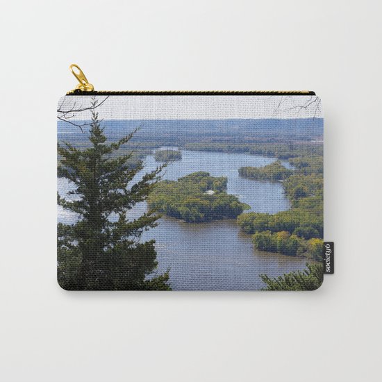 Upper Mississippi River, looking downriver from Buena Vista Park, Alma, WI Carry-All Pouch