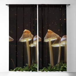 Glowing Shrooms Blackout Curtain