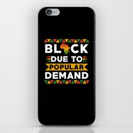 Black due to populaar demand iPhone Skin