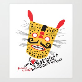 Jaguar you? Art Print | Vector, Animal, Funny, Illustration 