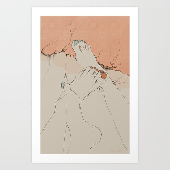 "Entre Sábanas" Art Print
