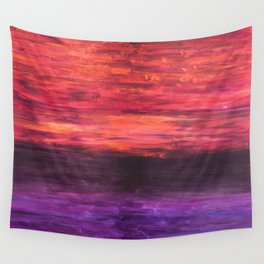 "Sunrise, Sunset" - Original Acrylic Painting by Elizabeth Anne Wall Tapestry