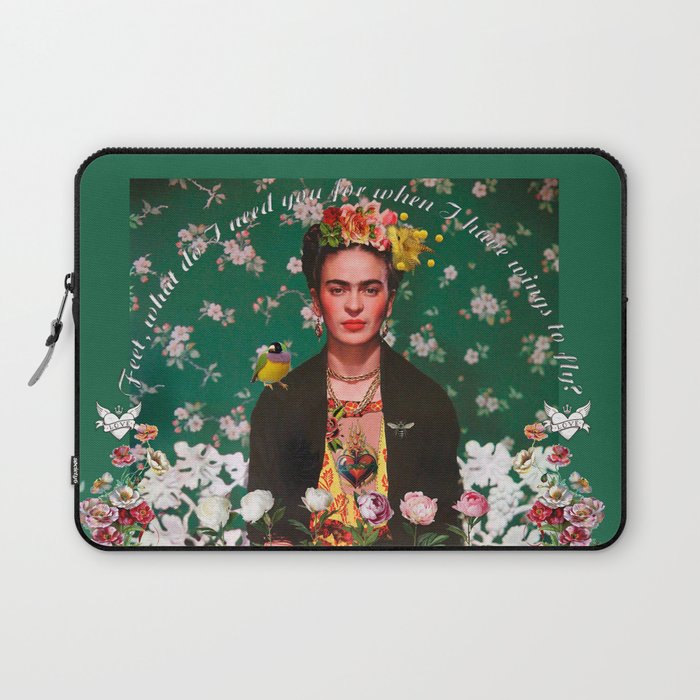 Wings to Fly Frida Kahlo Laptop Sleeve