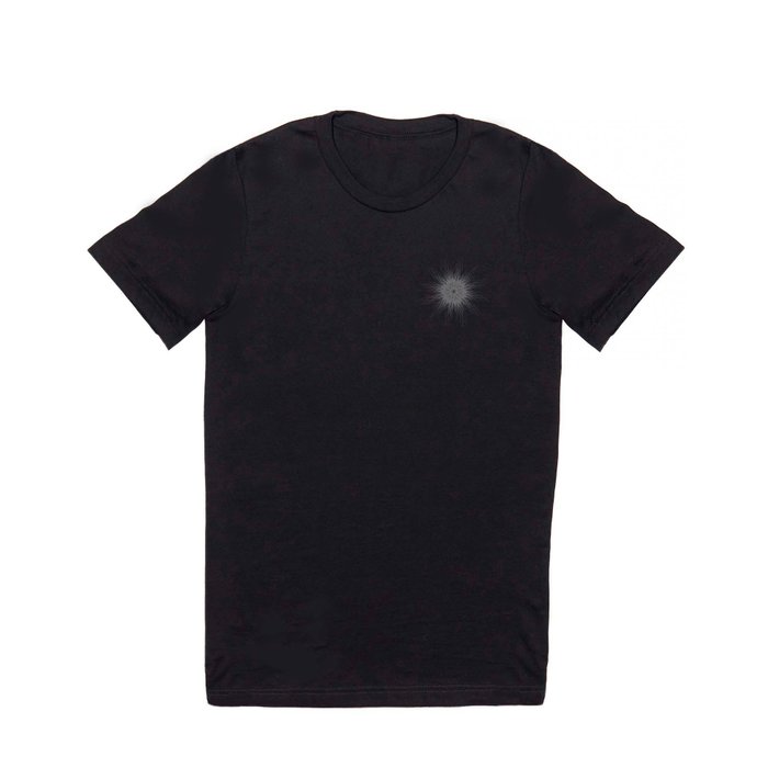 Minimalist black geometric lines mandala star T Shirt