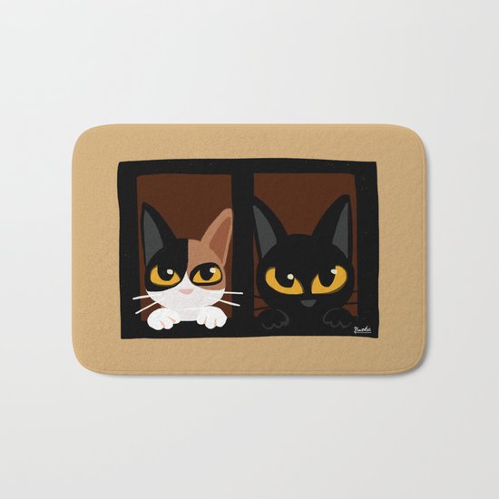 Lovely two cats Bath Mat