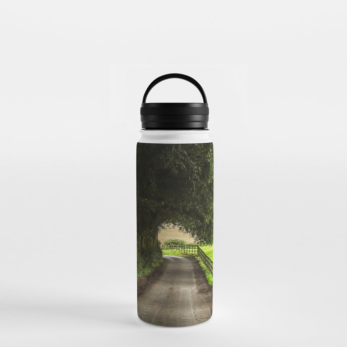 Great Britain Photography - Dirt Road Under The Trees On The Countryside Water Bottle