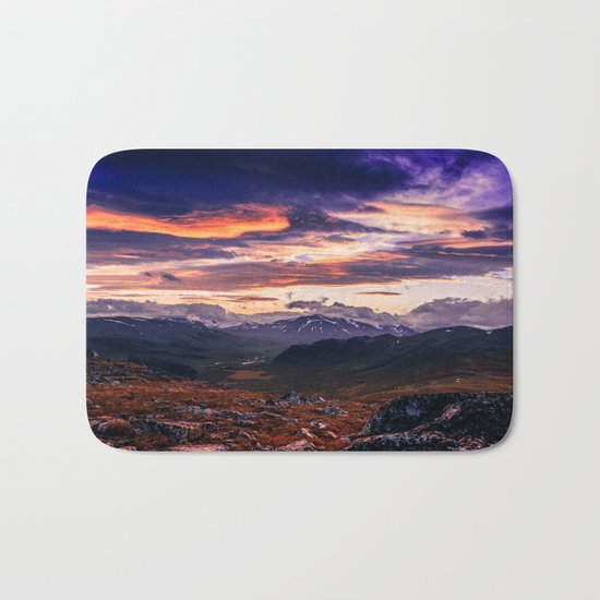 Cloud Covered Mountains Bath Mat