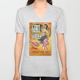 "Girl-Goyles" Movie Poster V Neck T Shirt