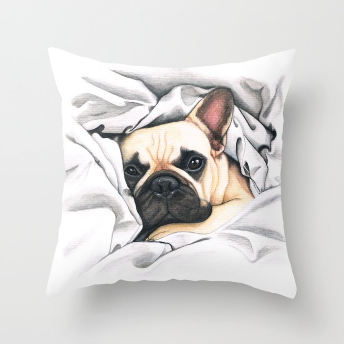 French Bulldog - F.I.P. - Miuda Frenchie Throw Pillow