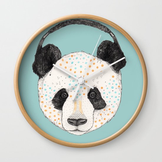Polkadot Panda Wall Clock