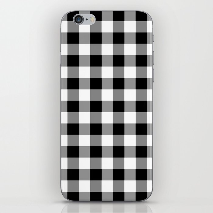 Black and White Country Buffalo check iPhone Skin