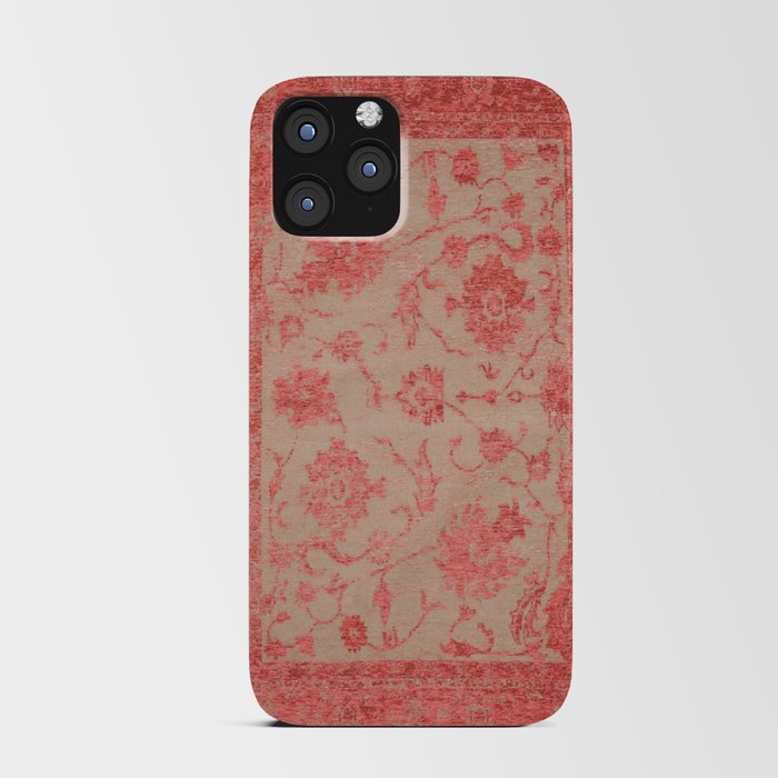 pink oriental floral rug iPhone Card Case