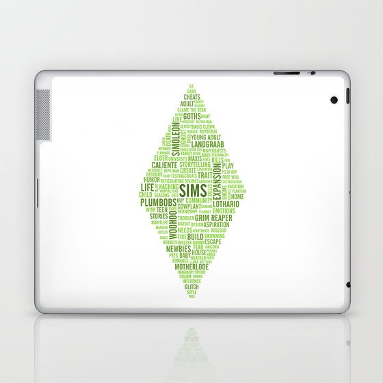 Sims Plumbob Typography Laptop & iPad Skin