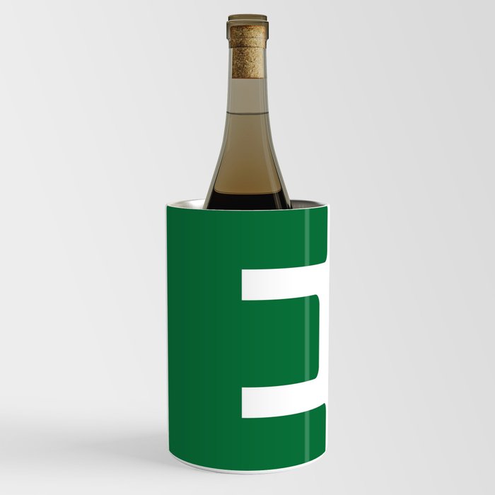 E (Olive & White Letter) Wine Chiller