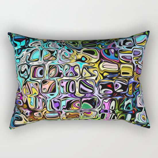 Abstract Blended Colors Rectangular Pillow