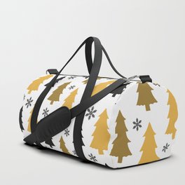 Christmas Pattern Yellow Tree Duffle Bag