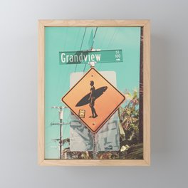 Grandview Street, Leucadia, Encinitas, California Framed Mini Art Print