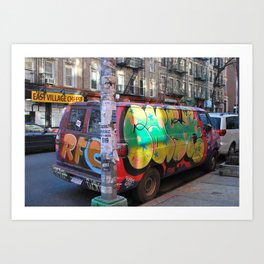 East Village Graffiti Van Art Print | Citystreets, Streetphotography, Lowereastside, Nycphotography, Newyorkcity, Photo, Newyork, Van, Nyc, Graffiti 
