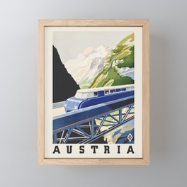 Austria - Vintage travel poster, 1930s Framed Mini Art Print