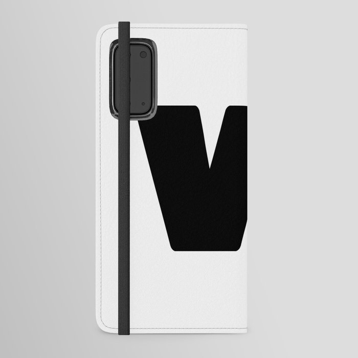 w (Black & White Letter) Android Wallet Case