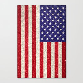 Glitter USA Flag Canvas Print