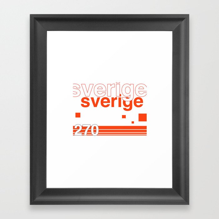 Sweden stamp  Framed Art Print