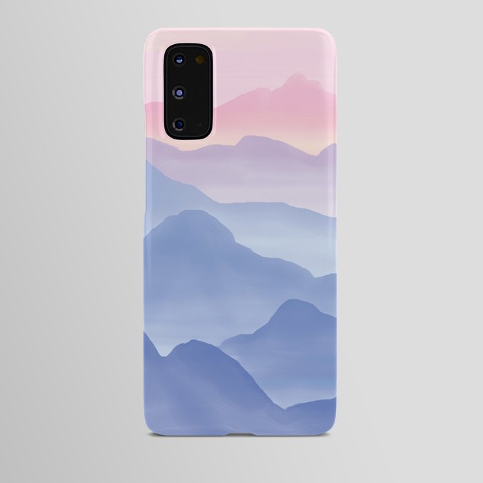 Magical Watercolor Mountains, Pastel Candy Color Android Case