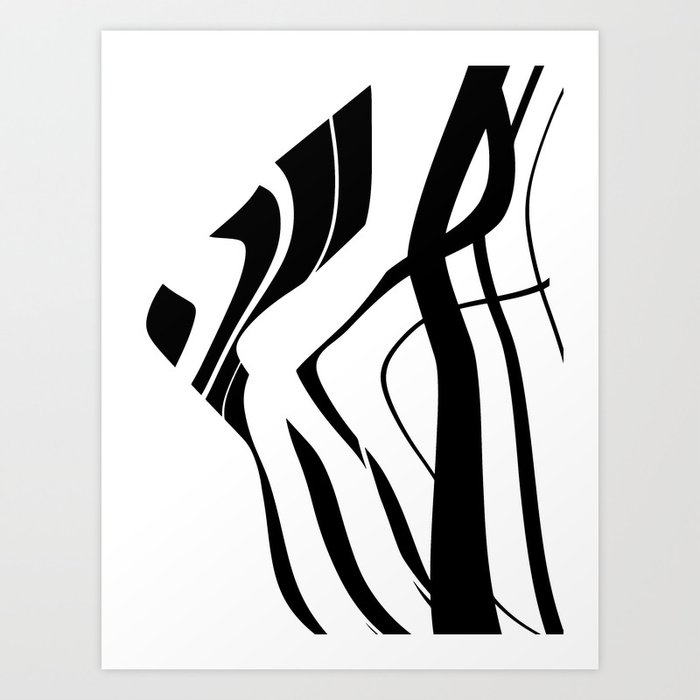 Organic no 4 black white design society6 artprints art print Organic no 4 black white design society6 artprints art print