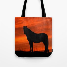 sunset horse Tote Bag